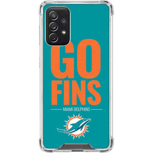 NFL Miami Dolphins Team Motto Galaxy A72 5G Clear Case