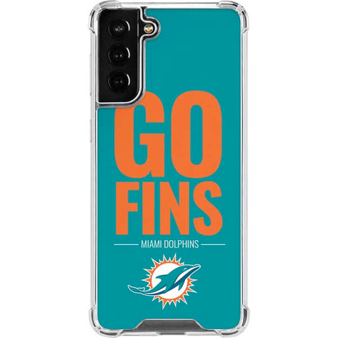 NFL Miami Dolphins Team Motto Galaxy S21 FE Clear Case