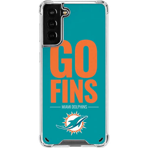 NFL Miami Dolphins Team Motto Galaxy S21 Plus 5G Clear Case