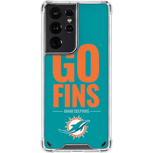 NFL Miami Dolphins Team Motto Galaxy S21 Ultra 5G Clear Case