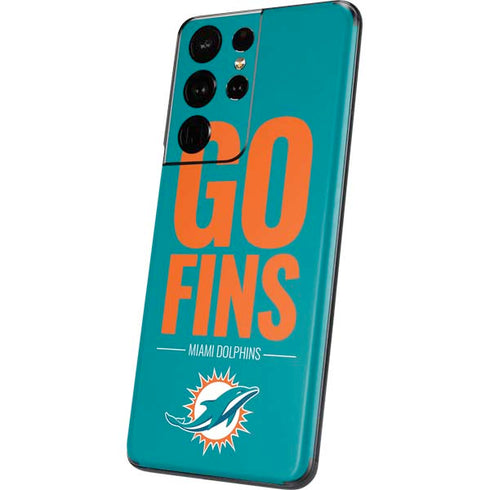 NFL Miami Dolphins Team Motto Galaxy S21 Ultra 5G Skin