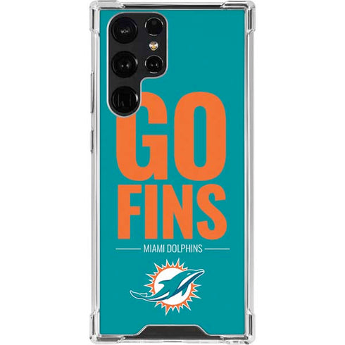 NFL Miami Dolphins Team Motto Galaxy S22 Ultra Clear Case