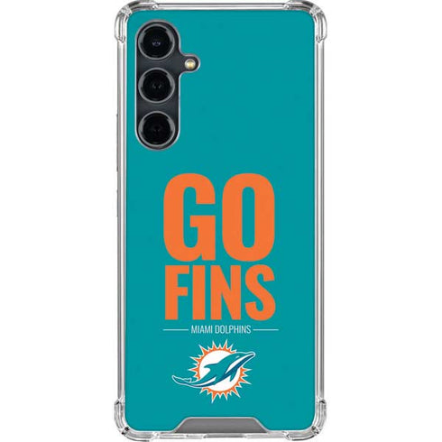 NFL Miami Dolphins Team Motto Galaxy S23 FE Clear Case