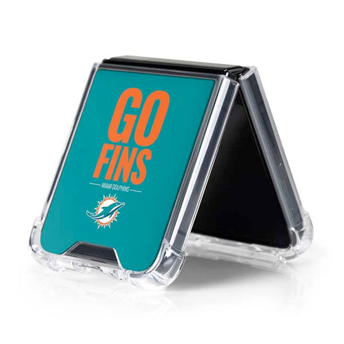 NFL Miami Dolphins Team Motto Galaxy Z Flip5 5G Clear Case