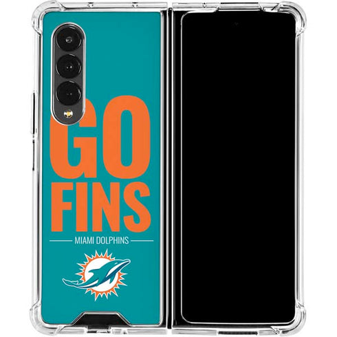 NFL Miami Dolphins Team Motto Galaxy Z Fold4 5G Clear Case