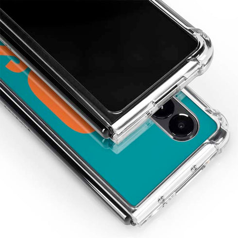 NFL Miami Dolphins Team Motto Galaxy Z Fold4 5G Clear Case