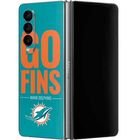 NFL Miami Dolphins Team Motto Galaxy Z Fold4 5G Skin