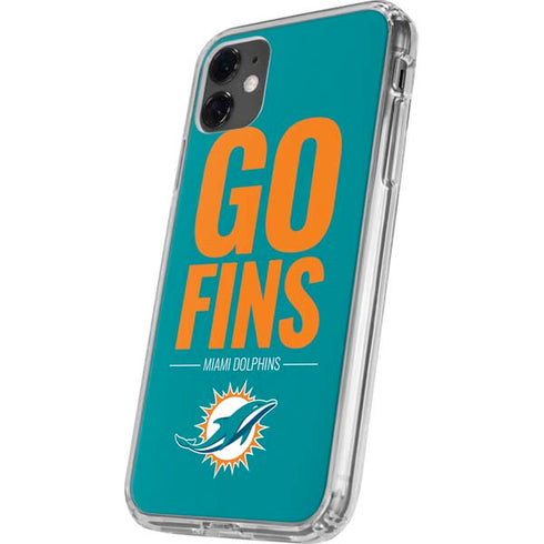 NFL Miami Dolphins Team Motto iPhone 11 Clear Case
