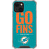 NFL Miami Dolphins Team Motto iPhone 15 Plus Clear Case