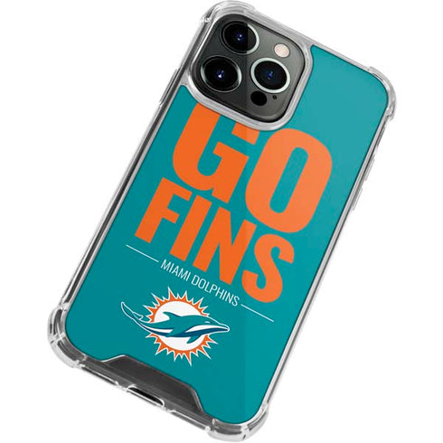 NFL Miami Dolphins Team Motto iPhone 14 Pro Clear Case