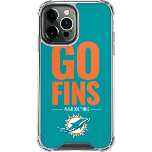 NFL Miami Dolphins Team Motto iPhone 15 Pro Max Clear Case