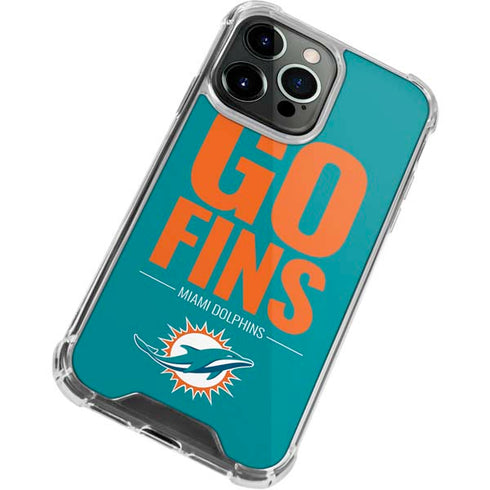 NFL Miami Dolphins Team Motto iPhone 15 Pro Max Clear Case