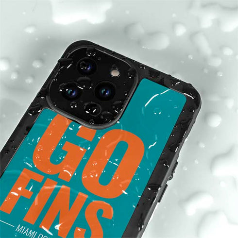 NFL Miami Dolphins Team Motto iPhone 14 Pro Max Waterproof Case
