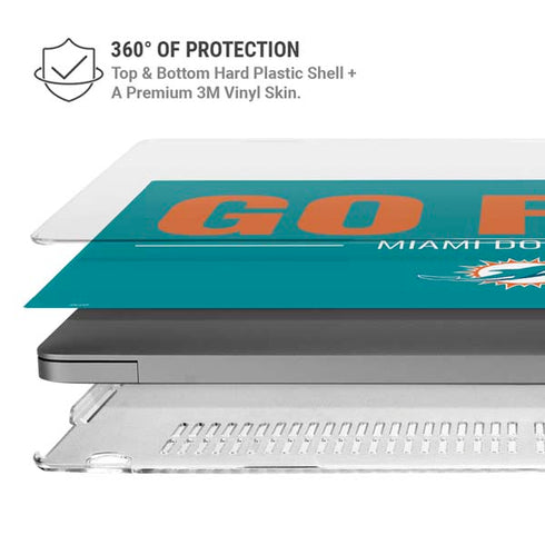NFL Miami Dolphins Team Motto MacBook Pro 16in (2021-25) Case plus Skin