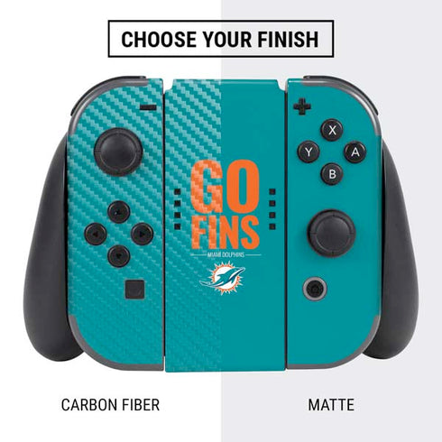 NFL Miami Dolphins Team Motto Nintendo Switch Bundle Skin