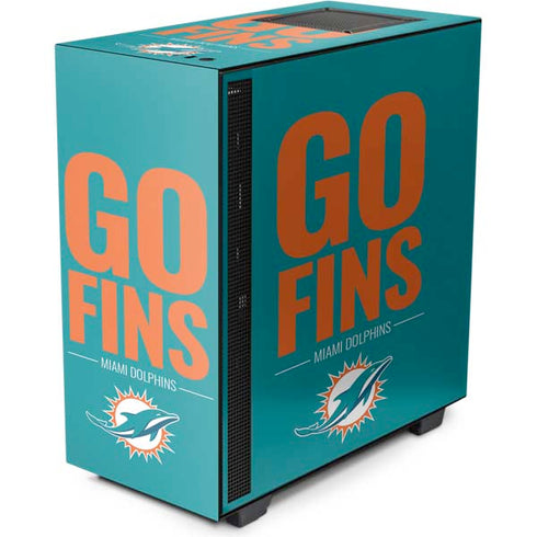 NFL Miami Dolphins Team Motto NZXT H510 Compact ATX Mid-Tower Case Skin