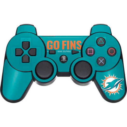 NFL Miami Dolphins Team Motto PS3 Dual Shock wireless controller Skin