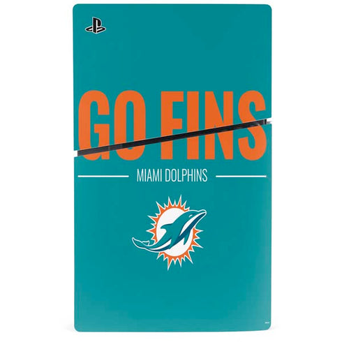 NFL Miami Dolphins Team Motto PS5 Slim Disk Console Skin