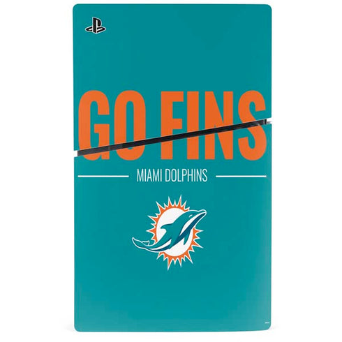 NFL Miami Dolphins Team Motto PS5 Slim Digital Edition Console Skin