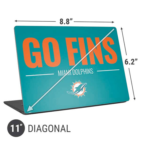 NFL Miami Dolphins Team Motto Universal Laptop 11in (8.8 x 6.2in) Skin