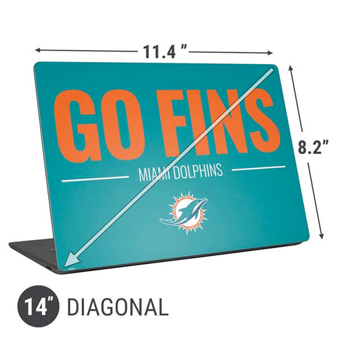 NFL Miami Dolphins Team Motto Universal Laptop 14in (11.4 x 8.2in) Skin