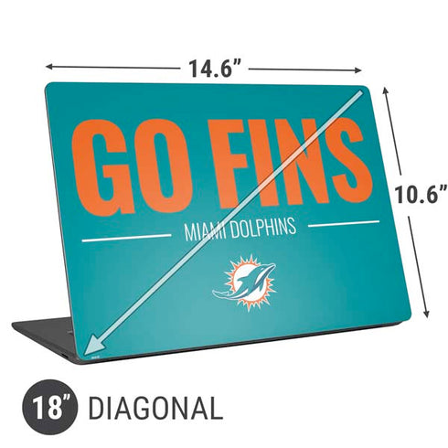 NFL Miami Dolphins Team Motto Universal Laptop 18in (14.6 x 10.6in) Skin