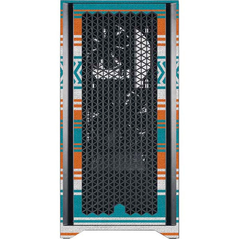 NFL Miami Dolphins Trailblazer Corsair 4000D Tempered Glass Mid-Tower ATX Case Skin