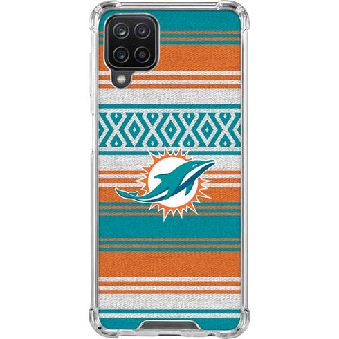 NFL Miami Dolphins Trailblazer Galaxy A12 Clear Case