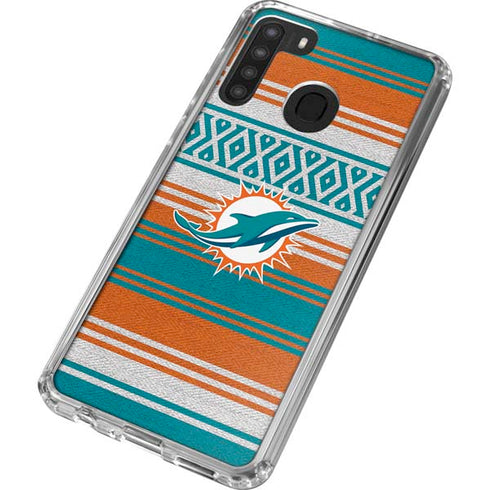 NFL Miami Dolphins Trailblazer Galaxy A21 Clear Case