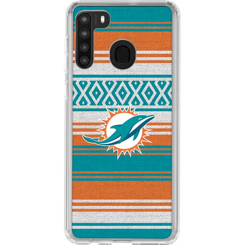 NFL Miami Dolphins Trailblazer Galaxy A21 Clear Case