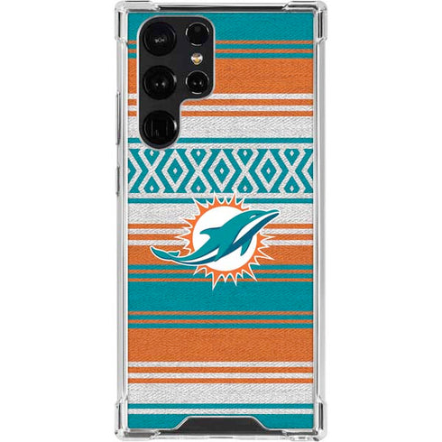 NFL Miami Dolphins Trailblazer Galaxy S22 Ultra Clear Case