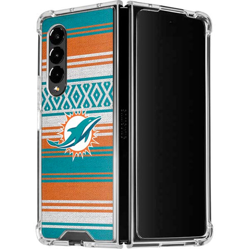 NFL Miami Dolphins Trailblazer Galaxy Z Fold4 5G Clear Case
