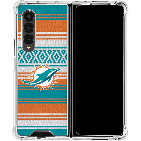 NFL Miami Dolphins Trailblazer Galaxy Z Fold4 5G Clear Case
