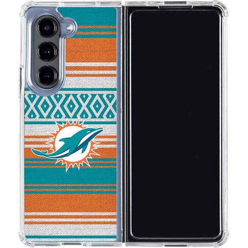 NFL Miami Dolphins Trailblazer Galaxy Z Fold5 5G Clear Case