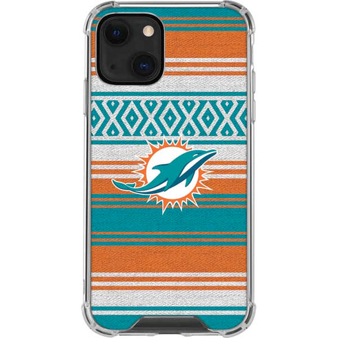 NFL Miami Dolphins Trailblazer iPhone 13 Mini Clear Case