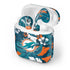 NFL Miami Dolphins Tropical Print Apple AirPods 2 Skin