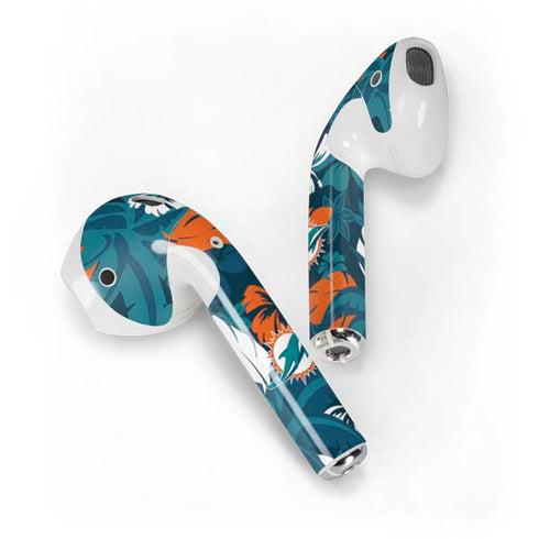 NFL Miami Dolphins Tropical Print Apple AirPods Skin