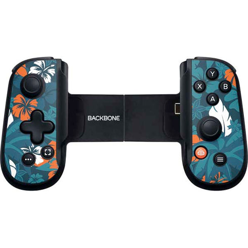 NFL Miami Dolphins Tropical Print Backbone One for iPhone Game Controller Skin