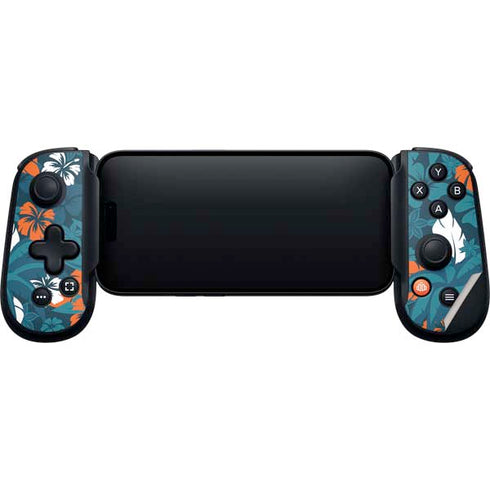 NFL Miami Dolphins Tropical Print Backbone One for iPhone Game Controller Skin