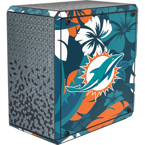 NFL Miami Dolphins Tropical Print Cooler Master MasterBox Q300L Mini Tower Skin