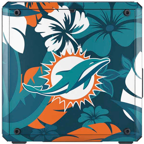 NFL Miami Dolphins Tropical Print Cooler Master MasterBox Q300L Mini Tower Skin