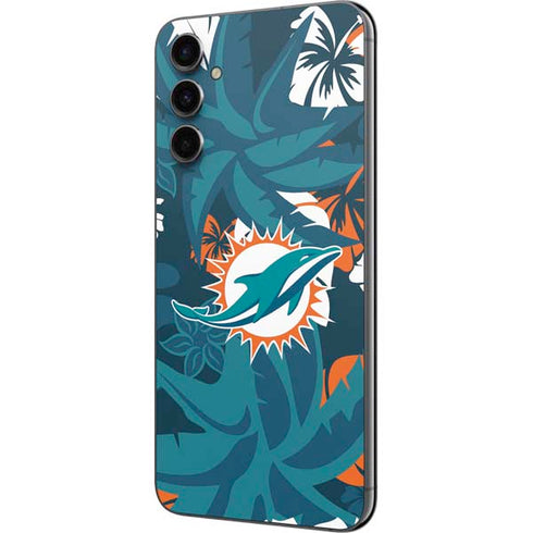 NFL Miami Dolphins Tropical Print Galaxy A14 5G Skin