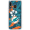 NFL Miami Dolphins Tropical Print Galaxy A20 Clear Case