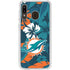 NFL Miami Dolphins Tropical Print Galaxy A20 Clear Case