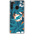 NFL Miami Dolphins Tropical Print Galaxy A21 Clear Case