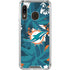 NFL Miami Dolphins Tropical Print Galaxy A30 Clear Case