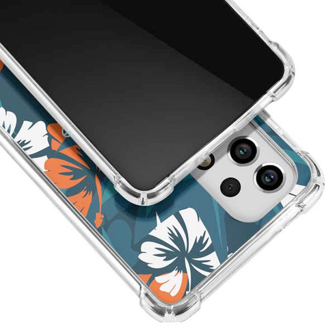NFL Miami Dolphins Tropical Print Galaxy A53 5G Clear Case
