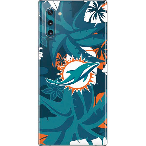 NFL Miami Dolphins Tropical Print Galaxy Note 10 Skin