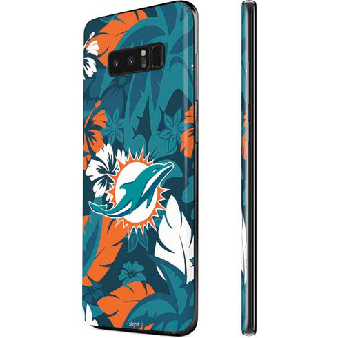 NFL Miami Dolphins Tropical Print Galaxy Note 8 Skin