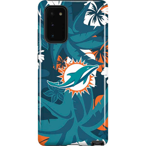 NFL Miami Dolphins Tropical Print Galaxy Note20 5G Pro Case